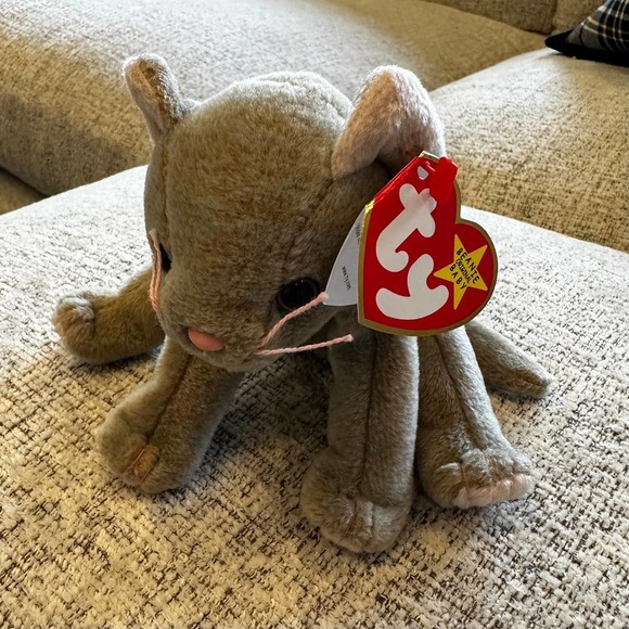 Vintage Ty Beanie Baby Scat the Cat Stuffed Animal Kids Collectible Unisex 1999 - Picture 1 of 9